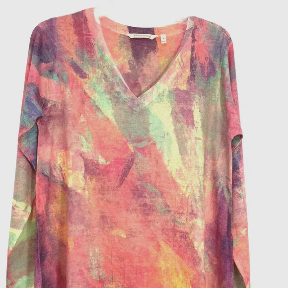 SOFT SURROUNDINGS Multicolor Abstract Sweater - Picture 1 of 4
